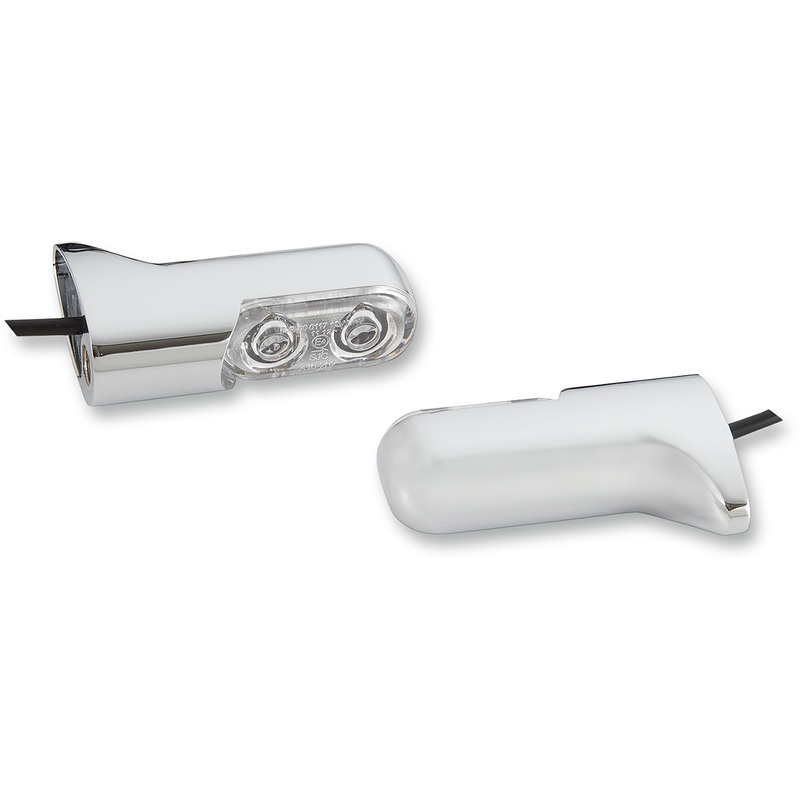 ARLEN NESS Accessory Marker Lights – Red/Rear – Chrome Bolt-On Turn Signals with Power LEDs  Rear