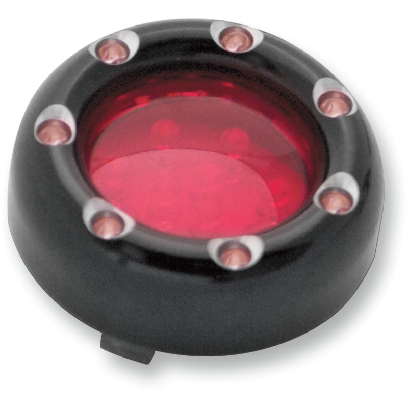 ARLEN NESS LED Light Kit for Factory Turn Signal Housing – Red/Red – Black LED Fire Ring Kit for Factory Deuce Style Turn Signal Housing
