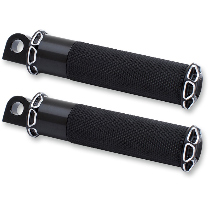 ARLEN NESS Peg – Beveled – Black Fusion Male-Mount Footpegs