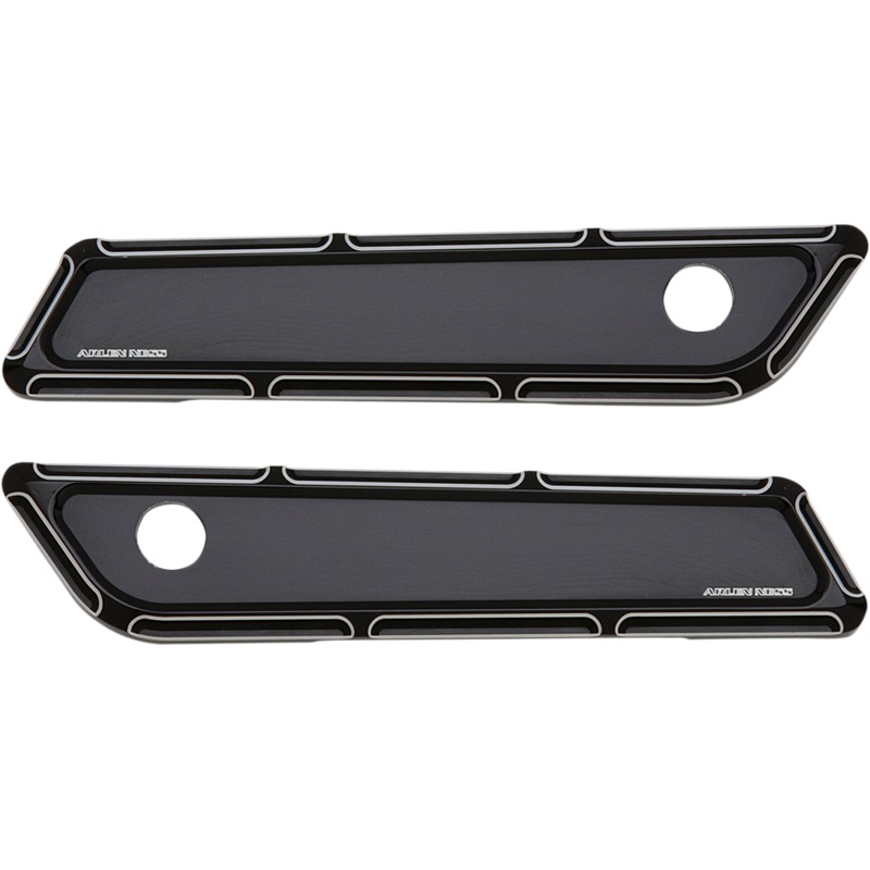ARLEN NESS Beveled Latch Cover – Black Ness-Tech Saddlebag Beveled Hinge Covers