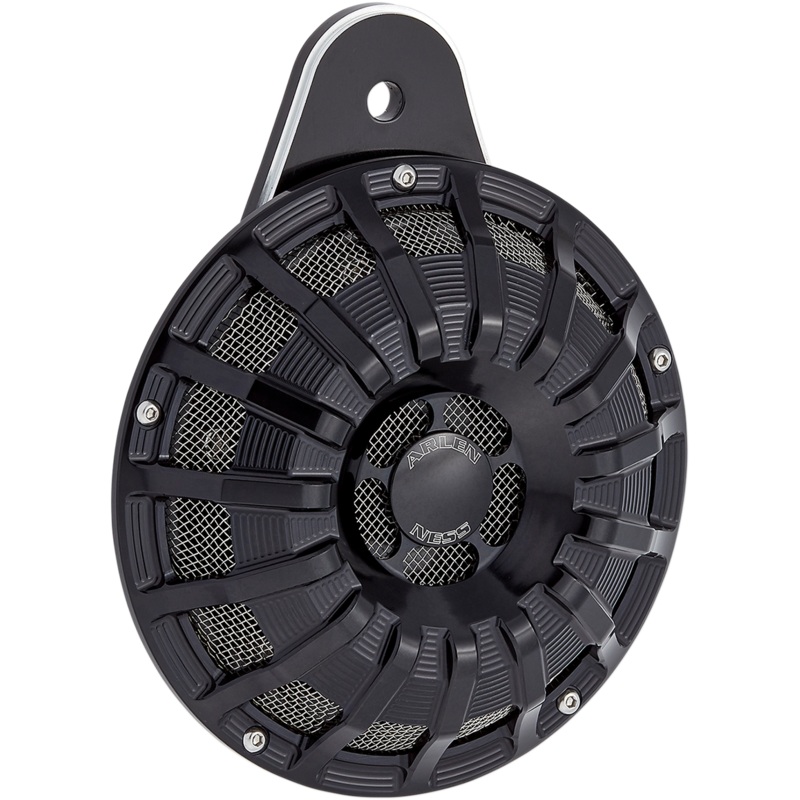 ARLEN NESS Custom Horn – 15 Spoke – Black – Big Twin Billet Horn Kit