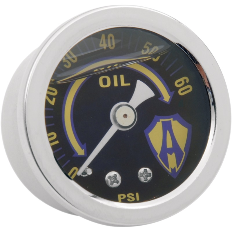 ARLEN NESS Oil Pressure Gauge Kit – Chrome Oil Pressure Gauge Kit  Chrome