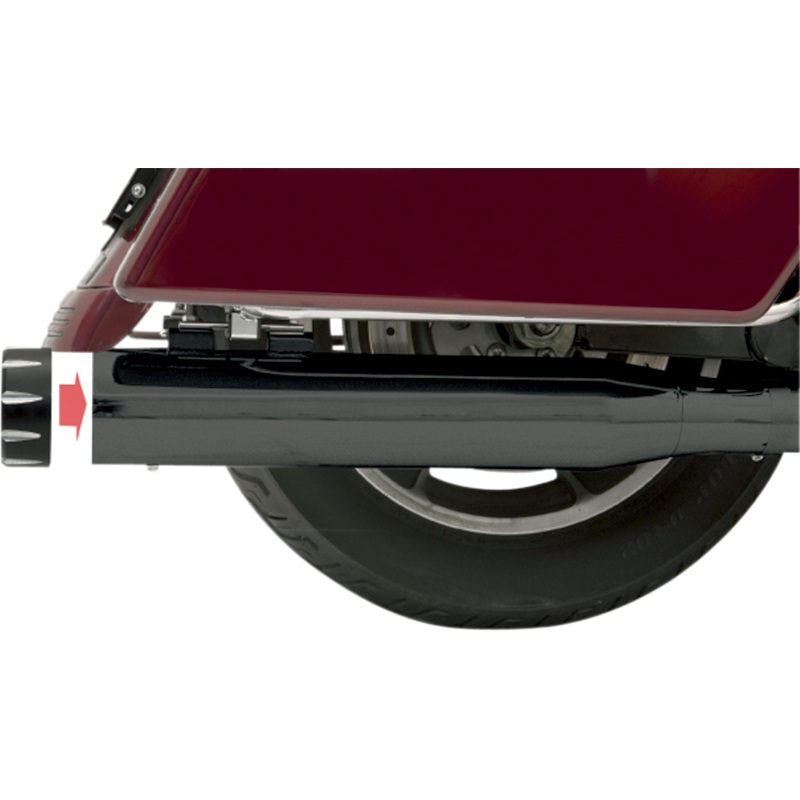 BASSANI XHAUST 4 Quick Change Mufflers – Black – FL ’95-’16 Quick Change Series Slip-On Mufflers