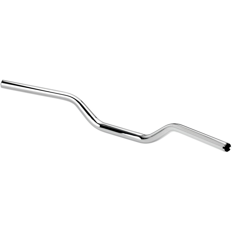 BILTWELL Chrome Oversized Tracker Mid Handlebar for Throttle-By-Wire Tracker O/S Handlebar