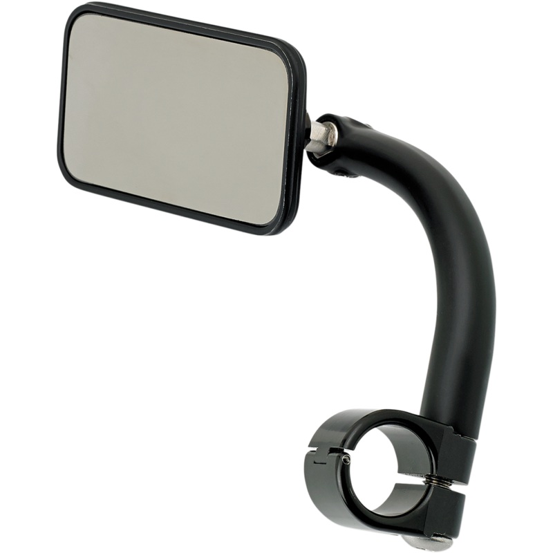 BILTWELL Rectangular Clamp-On Mirror – 7/8 – Black Utility Mirror