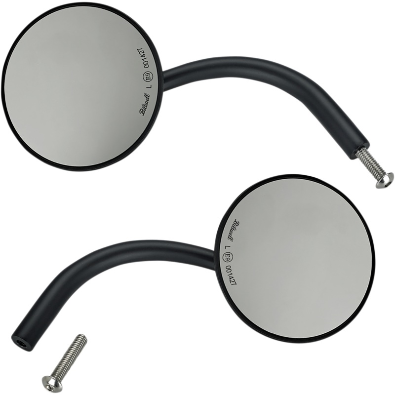 BILTWELL Mirror – Round – Black Utility Mirror