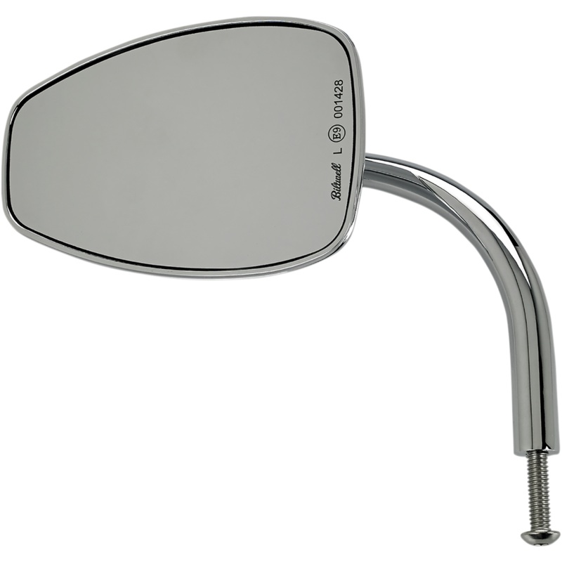 BILTWELL Mirror – Tear Drop – Chrome Utility Mirror  Chrome, Screw-In