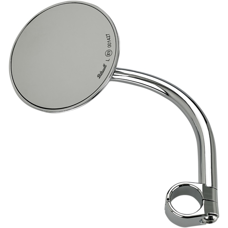 BILTWELL Mirror w/mount – Round – Chrome Utility Mirror