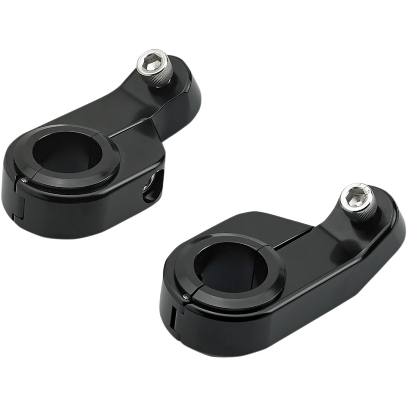 BILTWELL O/S Speed Clamps – Black Electroplated – Angled O/S Speeds Clamps