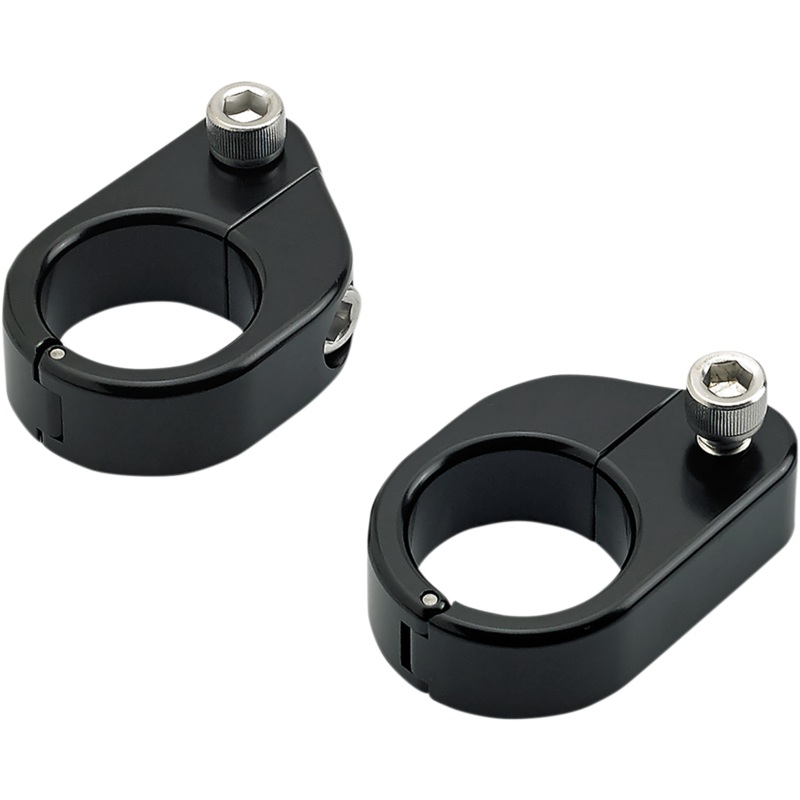 BILTWELL O/S Speed Clamps – Black Electroplated – Straight O/S Speeds Clamps
