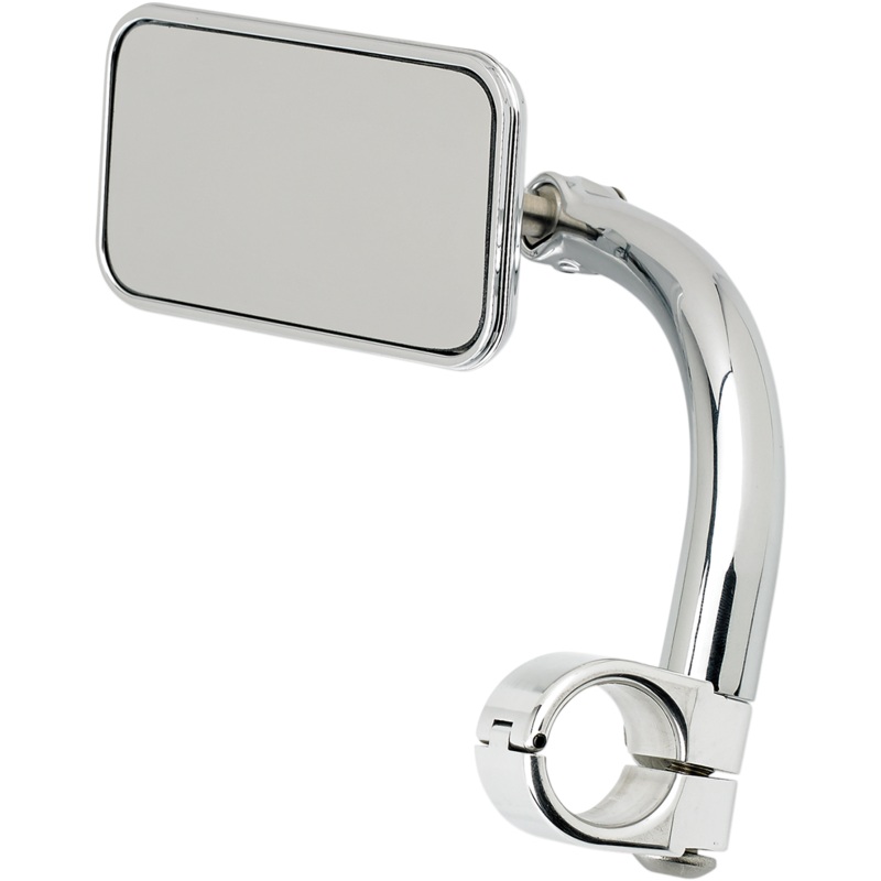 BILTWELL Rectangular Clamp-On Mirror – 7/8 – Chrome Utility Mirror