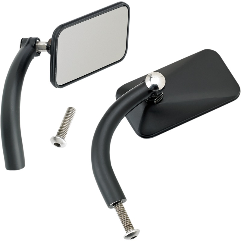 BILTWELL Rectangular Mirrors – Black Utility Mirror