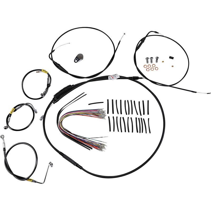 BURLY BRAND Black Control Kit for Early Touring Bikes with 13 Bagger Bar Handlebars Control Kit for Early Touring Bikes with Bagger Bar Handlebars