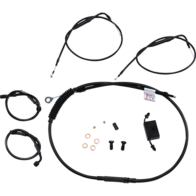 BURLY BRAND Extended Handlebar Cable And Brake Line Kit For Sportsters With ABS And Clubman Handlebars Extended Handlebar Cable and Brake Line Kit for Sportsters with ABS
