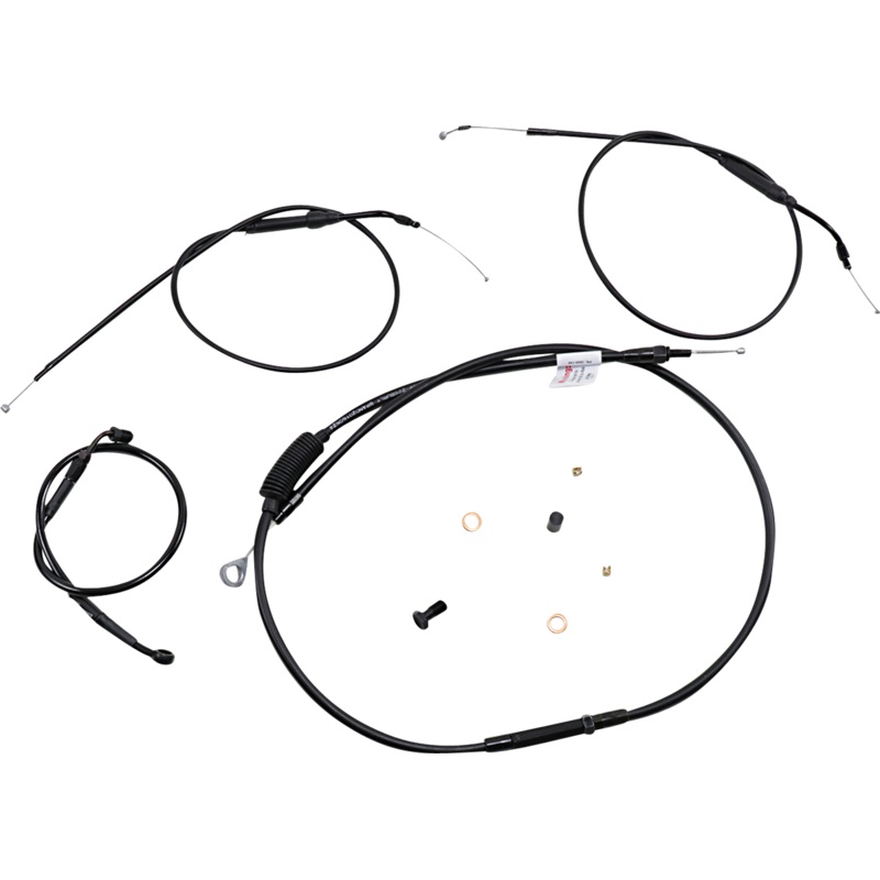 BURLY BRAND Extended Handlebar Cable/Brake Line Kit For Sportsters With ABS And Tracker/Scrambler Handlebars Extended Handlebar Cable and Brake Line Kit for Sportsters with ABS