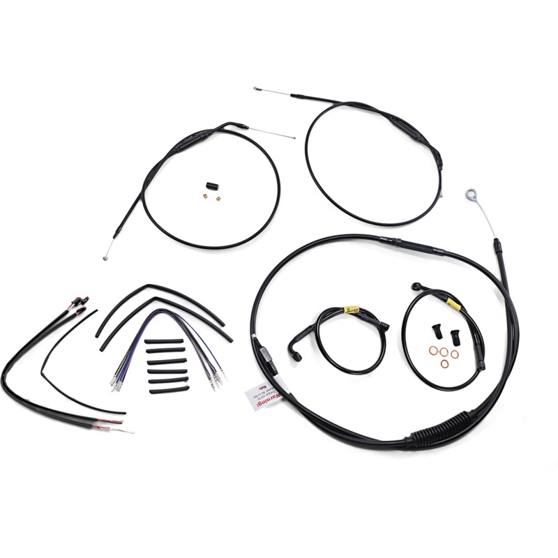 BURLY BRAND Handlebar Cable and Brake Line Kit for 14 Wide Glide Gorilla Handlebars Handlebar Cable and Brake Line Kit for Wide Glide Gorilla Handlebars