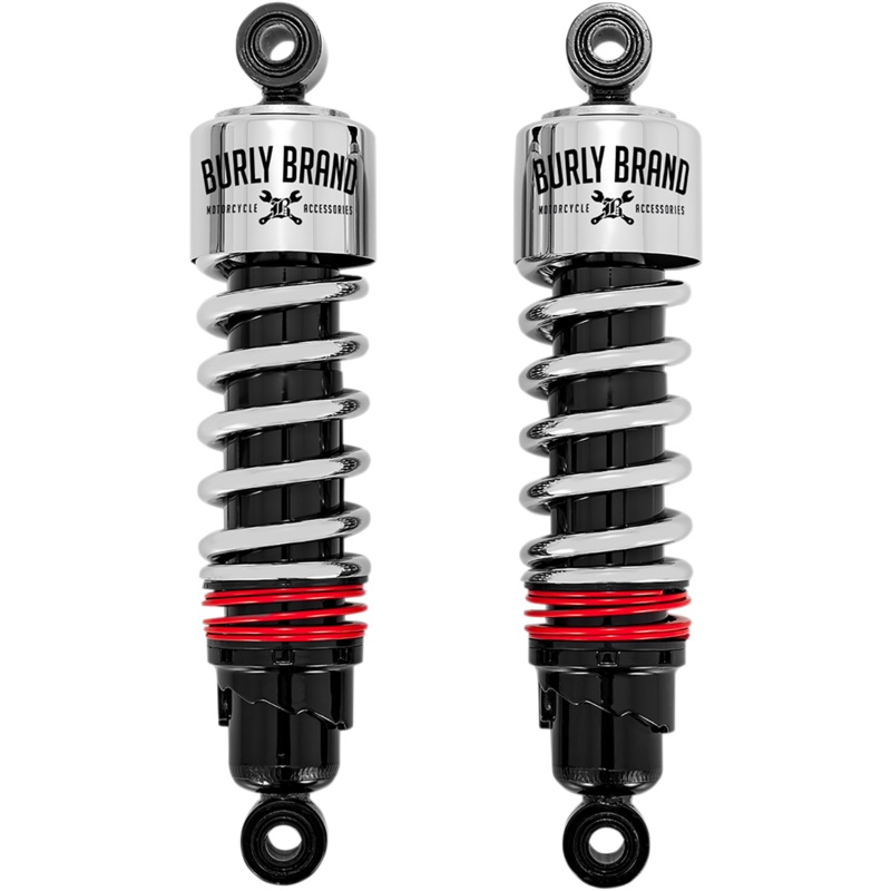 BURLY BRAND Slammer Plus Shocks – Chrome – FLH Slammer Plus Shocks