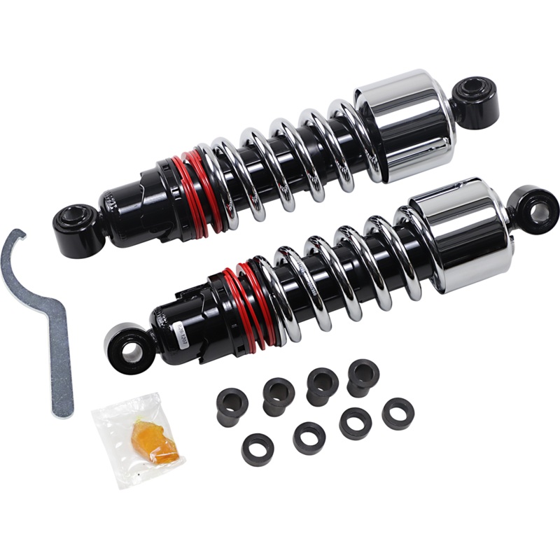 BURLY BRAND Slammer Plus Shocks – Chrome – FXD Slammer Plus Shocks