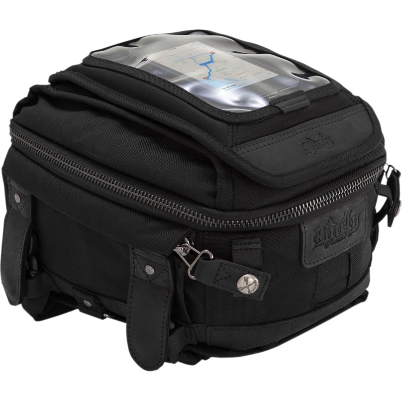 BURLY BRAND Tank Tail Bag – Black Cordura Voyager Cordura Tank Bag