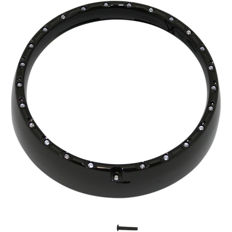CUSTOM DYNAMICS Halo Headlight Trim Ring – FLHT ’06-’13 – Black 7 LED Halo Headlight Trim Rings with Built-In Turn Signals