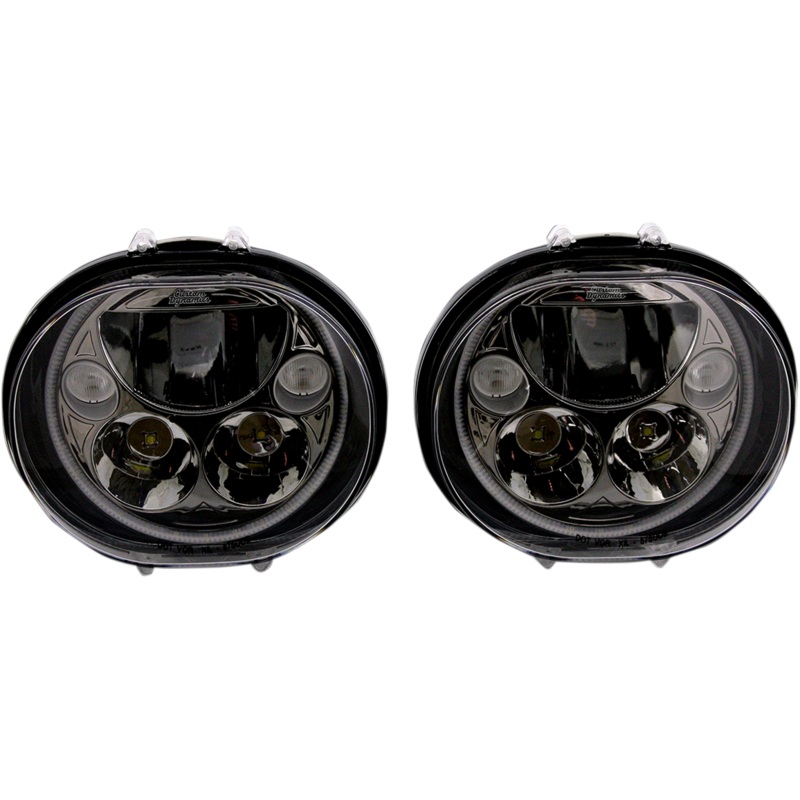 CUSTOM DYNAMICS LED Headlight – 5-3/4 – Black – Pair TruBEAM LED Headlamps