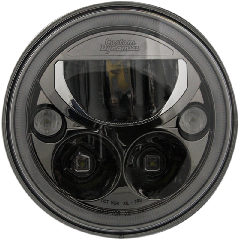 CUSTOM DYNAMICS LED Headlight – 7 – Black – Each TruBEAM LED Headlamps