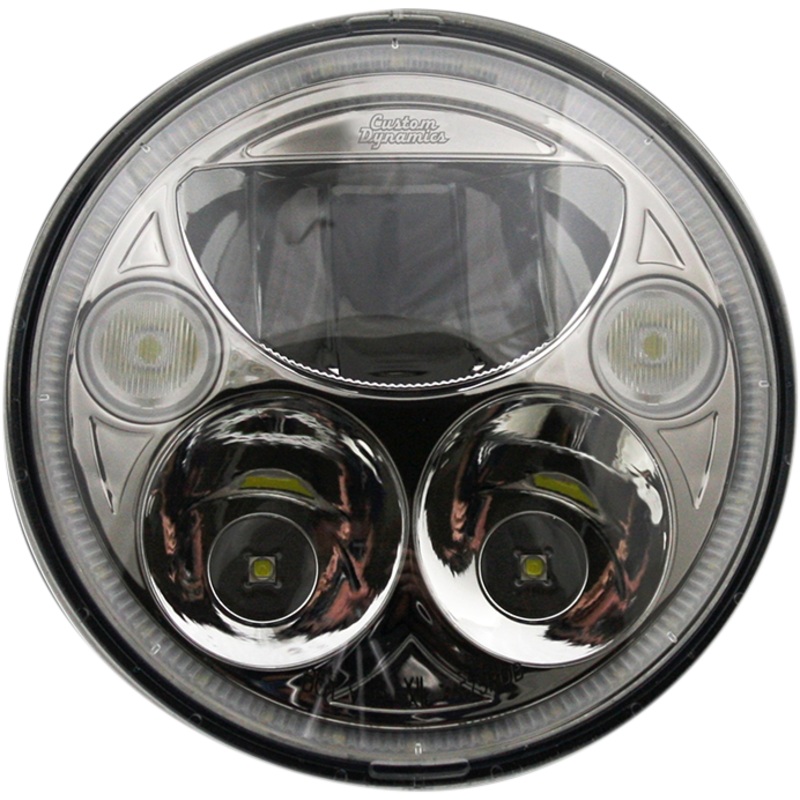 CUSTOM DYNAMICS LED Headlight – 7 – Chrome – Each TruBEAM LED Headlamps