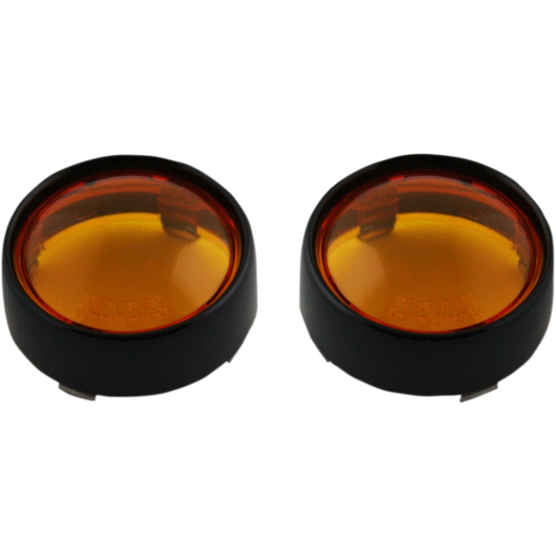 CUSTOM DYNAMICS Bullet Signal Lenses – Black/Amber Bezel/Lenses for ProBEAM Bullet Turn Signals