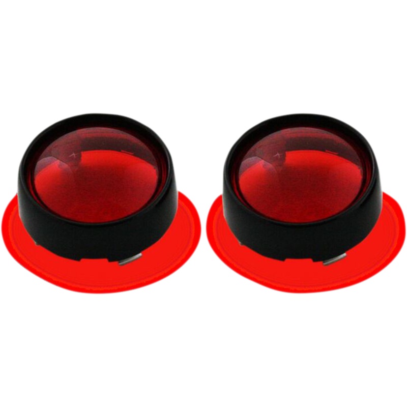 CUSTOM DYNAMICS Bullet Signal Lenses – Black/Red Bezel/Lenses for ProBEAM Bullet Turn Signals
