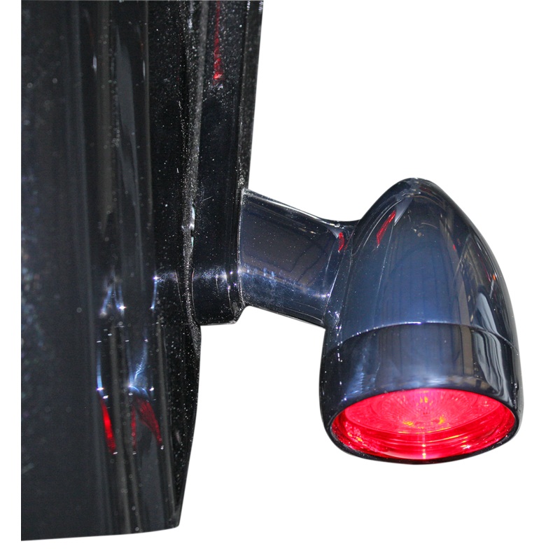 CUSTOM DYNAMICS Bullet Turn Signal – 1157 – Chrome – Red Lens ProBeam Bullet Bezel Rear LED Turn Signal Inserts