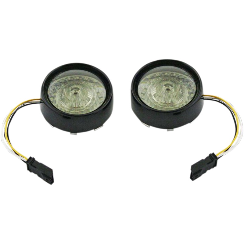 CUSTOM DYNAMICS Bullet Turn Signal – JAE CVO – Gloss Black – Smoke Lens ProBEAM Ringz Bullet Bezel LED Turn Signal