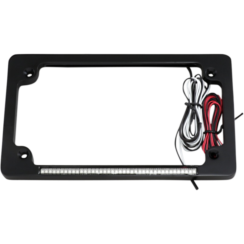 CUSTOM DYNAMICS Dual License Plate Frame – Black Dual LED License Plate Frame
