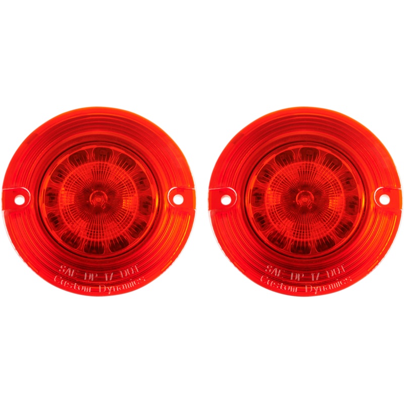CUSTOM DYNAMICS Flat Signal Insert – 1157 – Red ProBEAM Flat Turn Signal Inserts
