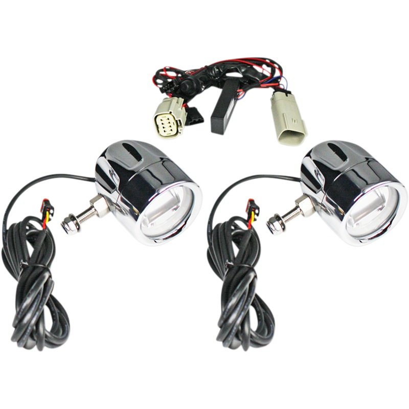 CUSTOM DYNAMICS LED Fog Light – Trike – Chrome ProBEAM LED Halo Fog Lamps