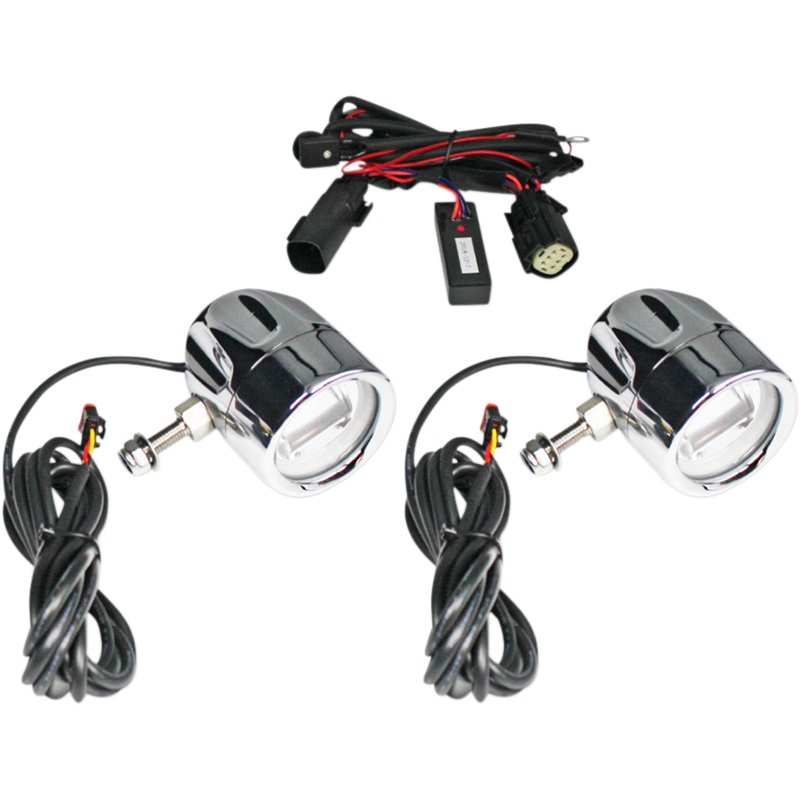 CUSTOM DYNAMICS LED Fog Light – Universal – Chrome ProBEAM LED Halo Fog Lamps