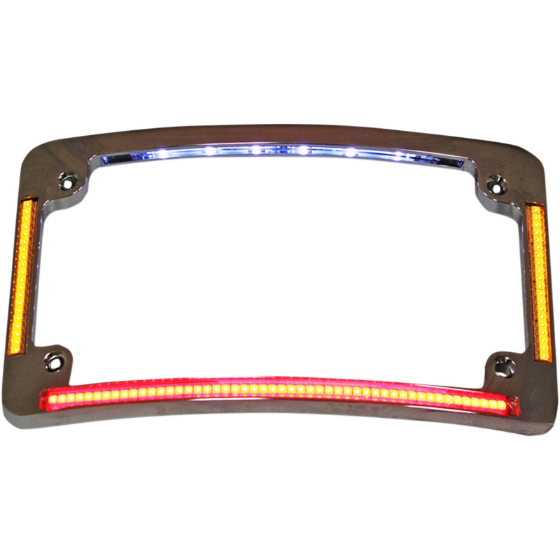 CUSTOM DYNAMICS License Plate Frame – Radius – Chrome All-in-One License Plate Frame