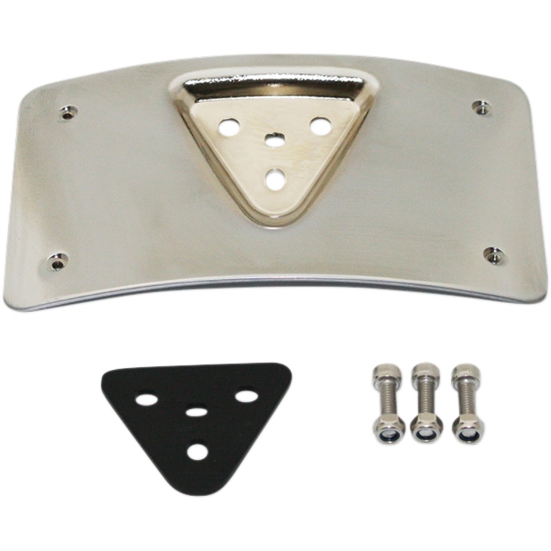 CUSTOM DYNAMICS Radius License Plate Mount – Chrome Radius License Plate Mount