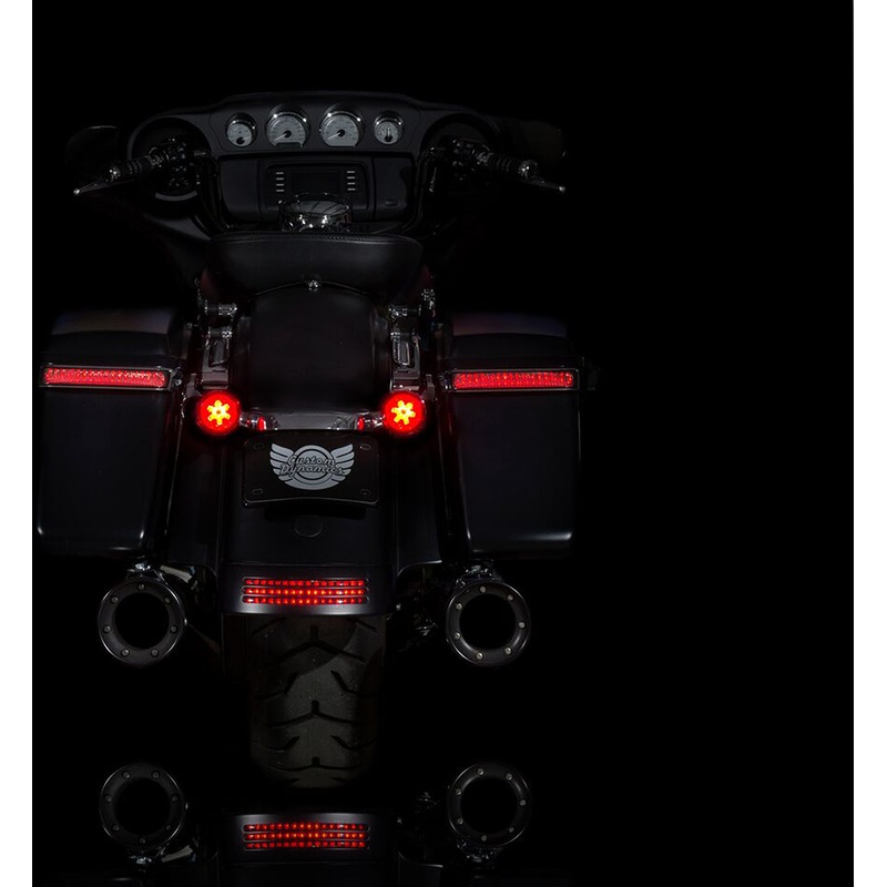 CUSTOM DYNAMICS Rear Turn Signal Insert – 1157 Bases – Red ProBEAM Red LED Turn Signals with Red Lenses