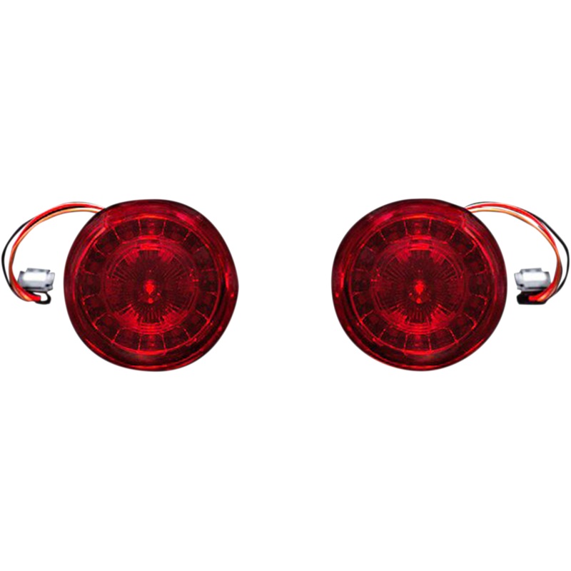 CUSTOM DYNAMICS Rear Turn Signal Insert – JAE Bases – Red ProBEAM Red LED Turn Signals with Red Lenses