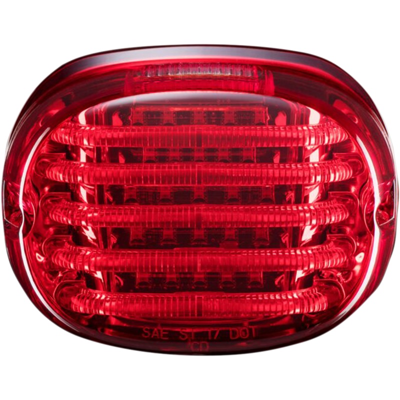 CUSTOM DYNAMICS Taillight – with License Plate Illumination Window – Red ProBEAM Squareback LED Taillight Kit