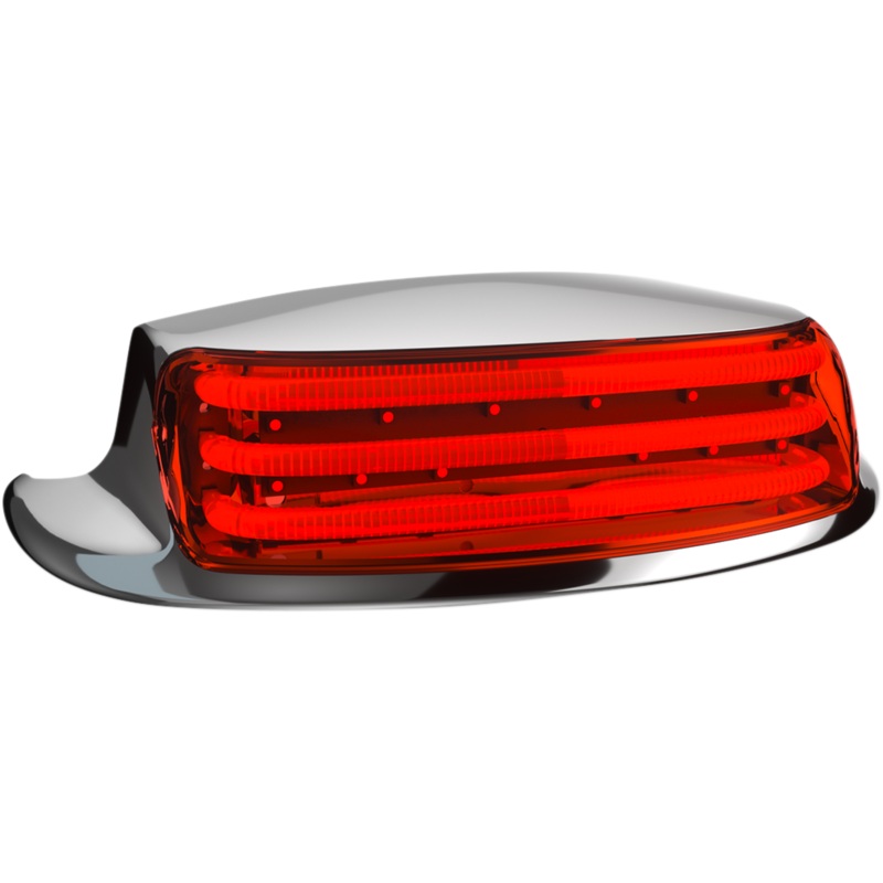 CUSTOM DYNAMICS Fender Tip Light – Red Lens – Chrome LED Fender Tip Taillight
