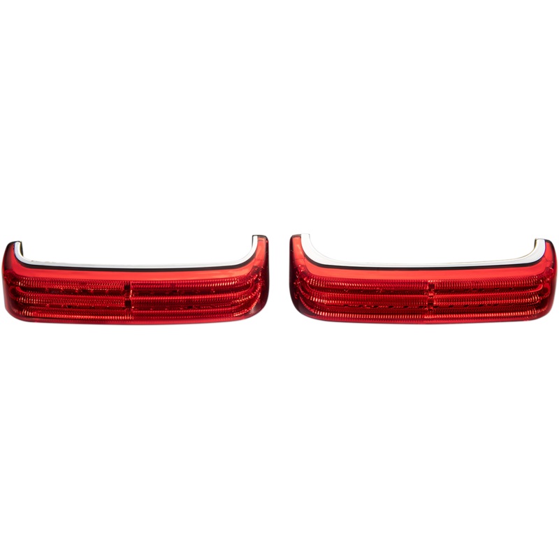 CUSTOM DYNAMICS Saddlebag Lights – SS6 – Chrome/Red ProBEAM BAGZ LED Saddle Bag Lights