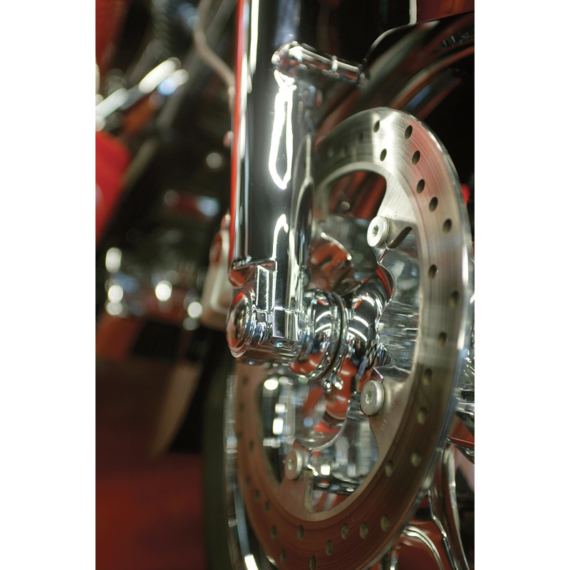 KLOCK WERKS Axle Retainer – Chrome – 00-13 FLH Lower Fork Leg/Axle Caps