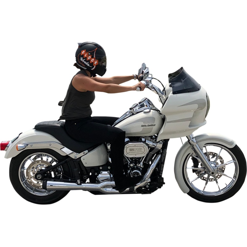 KLOCK WERKS Wrapper Fender Kit – w/ Satin Blocks – Steel – 19 Hugger Front Fender with Mounting Blocks for Softail/Dyna