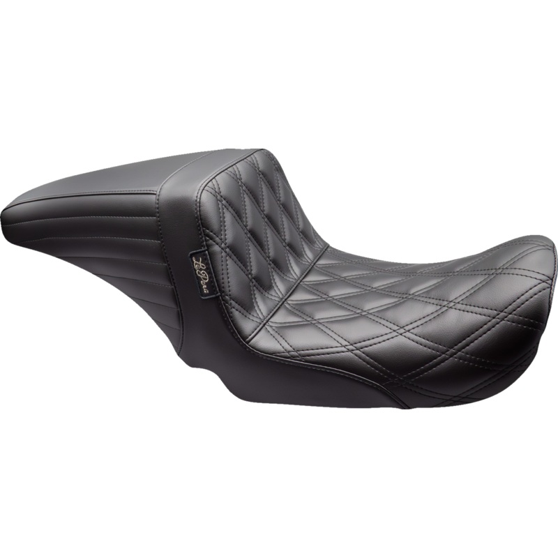 LE PERA Kickflip Up Front Seat – Double Diamond – Black – Dyna ’06-’17 – LKU-591DD