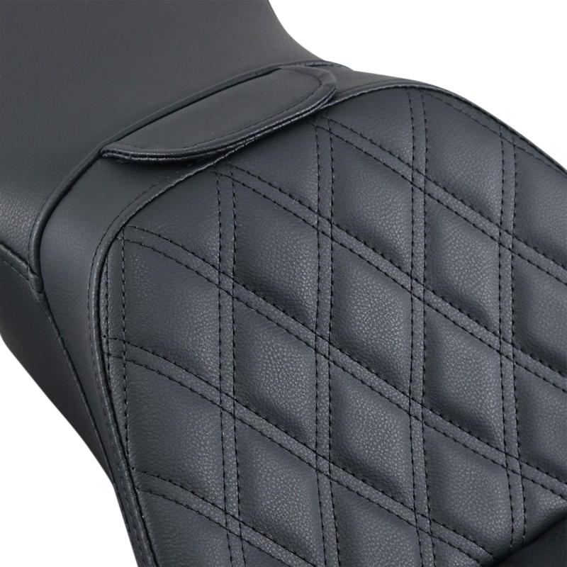 SADDLEMEN Explorer Seat – Lattice Stitched – Backrest – FLSTN Explorer Seat