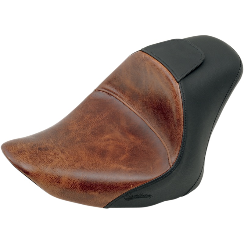 SADDLEMEN Lariat Seat – Softail ’06-’17 Renegade Lariat Leather Solo Seat