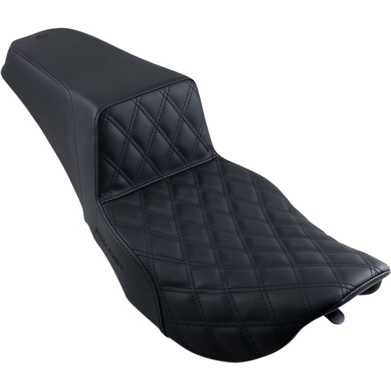 SADDLEMEN Step Up Seat – Driver Lattice Stitched – Black Step Up Seat  Front Lattice Stitch