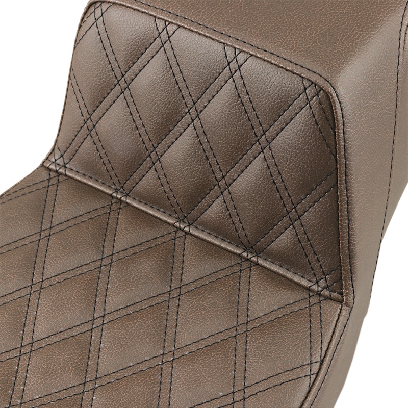SADDLEMEN Step Up Seat – Driver Lattice Stitched – Brown Step Up Seat  Front Lattice Stitch