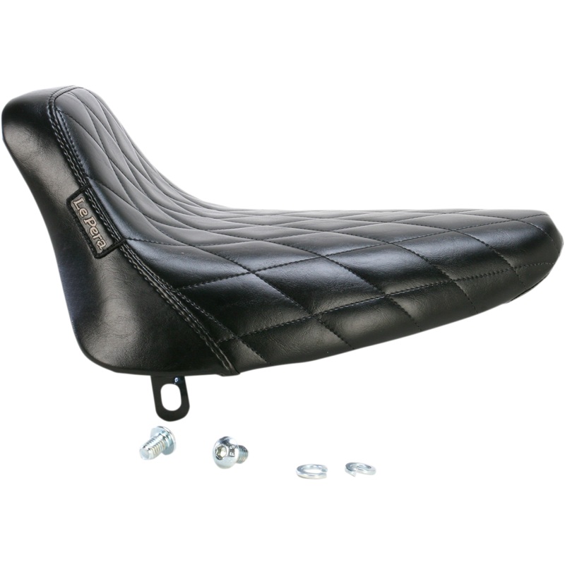 LE PERA Bare Bones Solo Seat – Diamond Stitch – Black for Softail ’84-’99 – Part LN-007DM